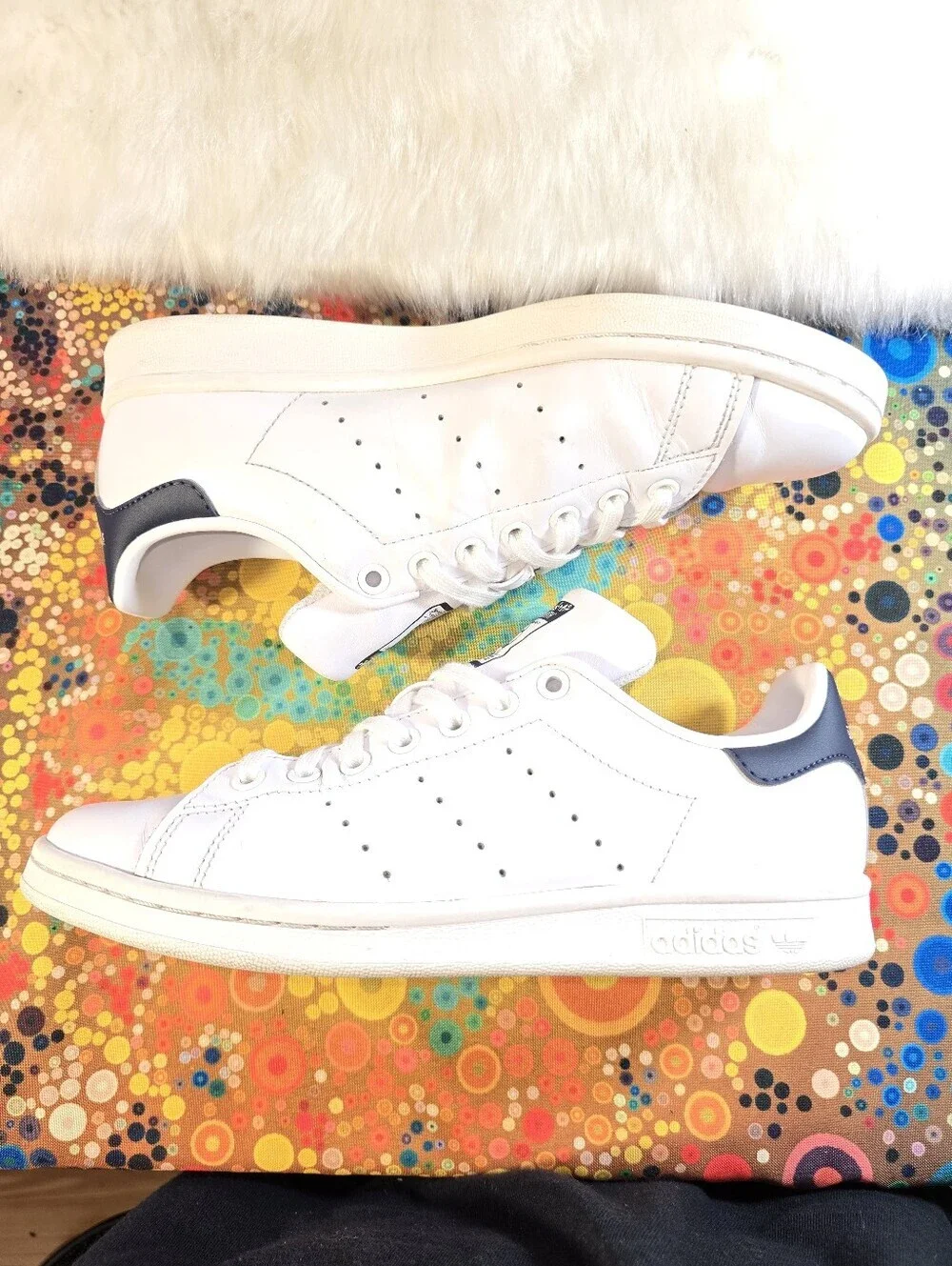 Adidas Stan Smith Men's White Leather Tennis Shoes